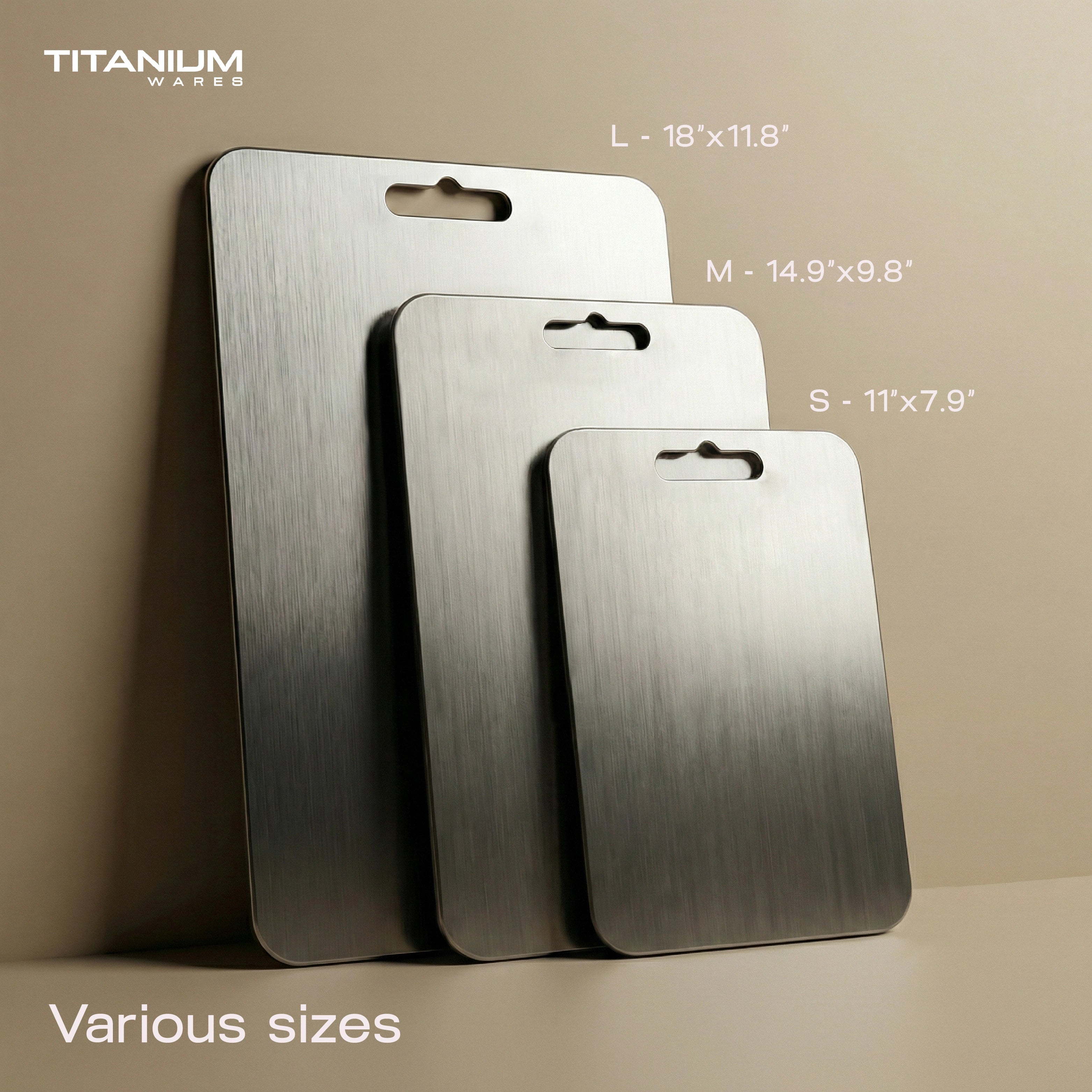 Titanium Wares™  100% Pure Titanium Cutting Board